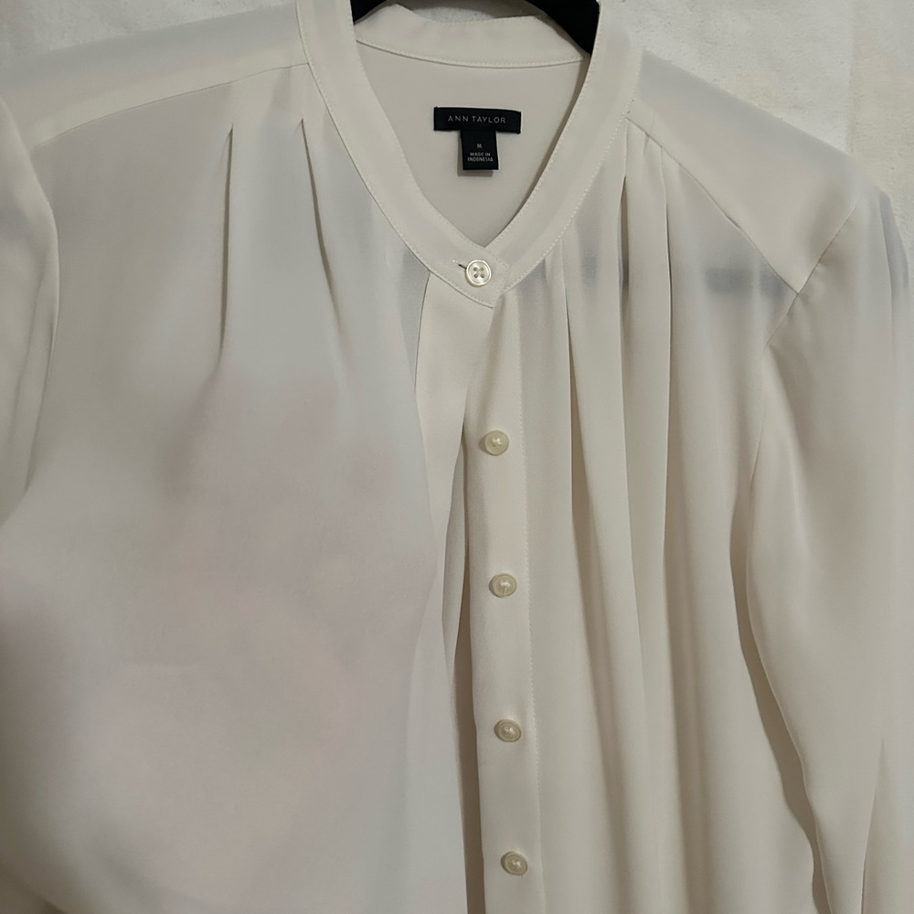 Ann Taylor Cream Blouse